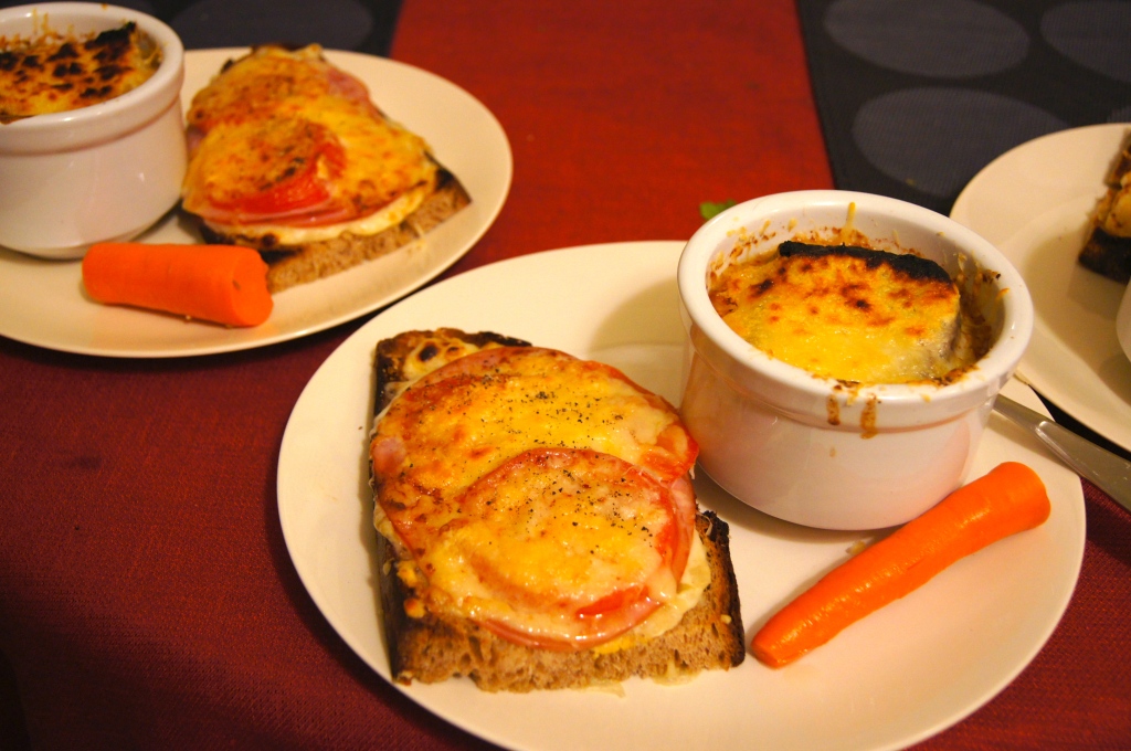 Croque Monsieur and French Onion Soup