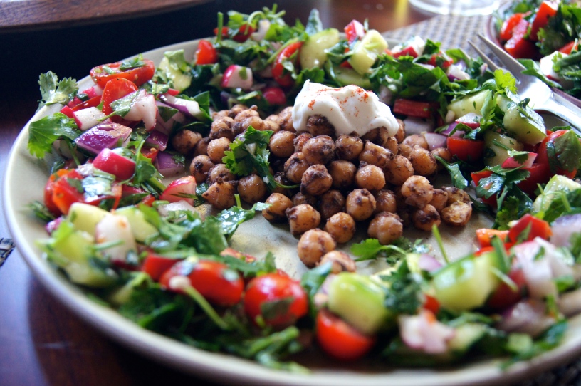Spiced Chickpeas and Vegetable Salad